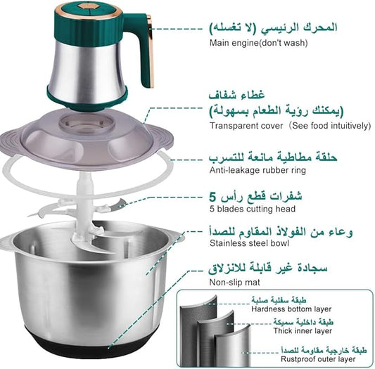 Electric Meat Grinder – Stainless Steel