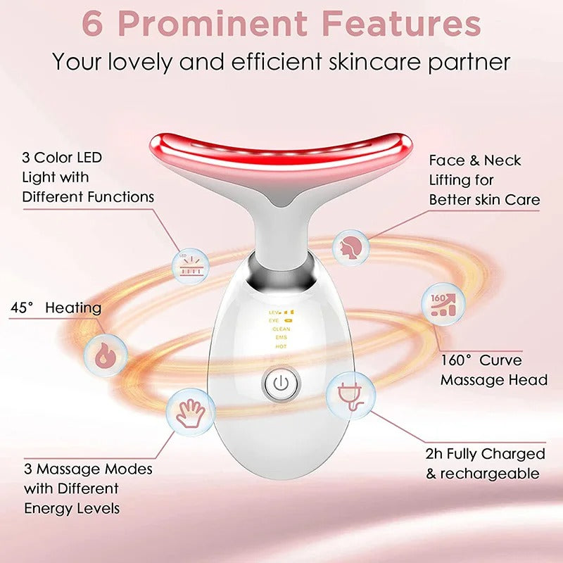 7-in-1 LED Face & Neck Massager – Skin Tightening Device